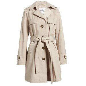 Sam Edelman Belted Water-repellent Trench Coat Size-XL